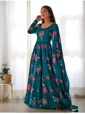 Vanray Fashion Anarkali Gown(Green)