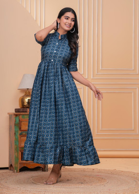 Teja Art Anarkali Gown(Blue)