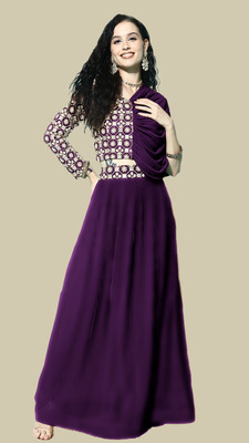 SANCIA Flared/A-line Gown(Purple)