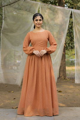 SARINKU Anarkali Gown(Beige)
