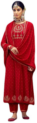 Azra Designer Studio Anarkali Gown(Red)