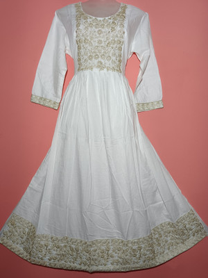 MS SAHID ENTERPRISES Anarkali Gown(White)