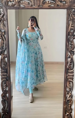 mogal fashion Anarkali Gown(Blue)