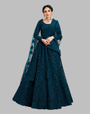 Apnisha Flared/A-line Gown(Dark Blue)