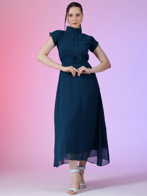 Femvy Flared/A-line Gown(Blue)