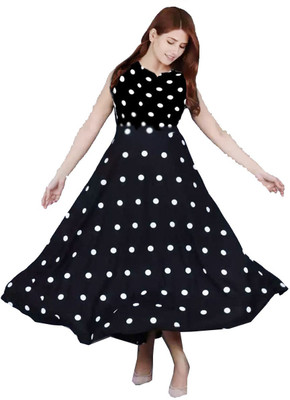 Shree Disha Flared/A-line Gown(Black)