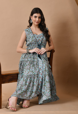 jaipurite Anarkali Gown(Red)