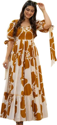 SHRADDHA ENTERPRISE Anarkali Gown(White)