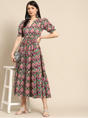 SEAKART Anarkali Gown(Multicolor)