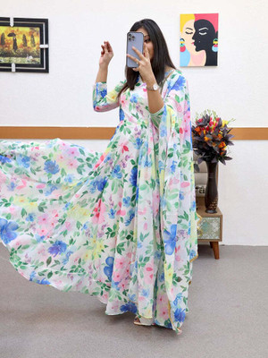 Khodiyar Anarkali Gown(Multicolor)