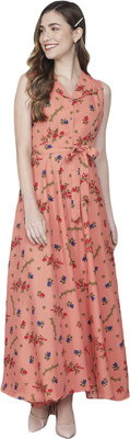 Rudraaksha Anarkali Gown(Pink)