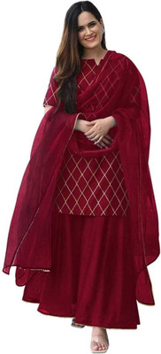 ESHANAY ENTERPRISE Flared/A-line Gown(Pink)