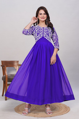 oneworld Flared/A-line Gown(Blue)