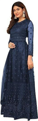 Beautypiie Anarkali Gown(Blue)