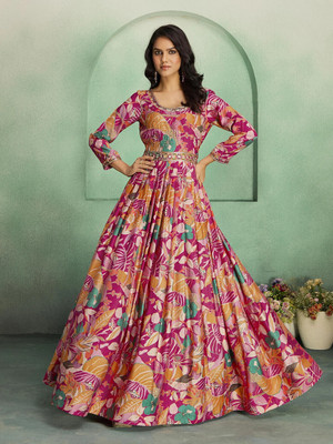 Madhuram Anarkali Gown(Multicolor)