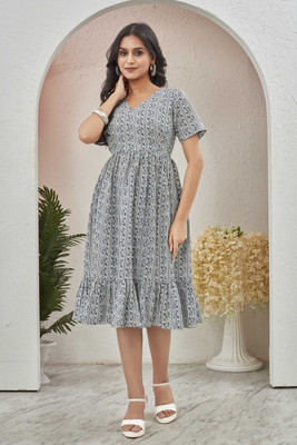 HouseOfCommon Flared/A-line Gown(White)