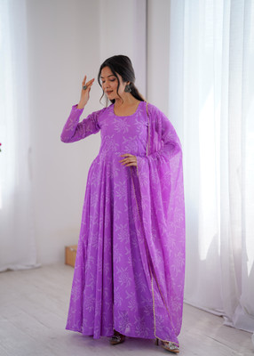 A A ITALIYA Anarkali Gown(Purple)
