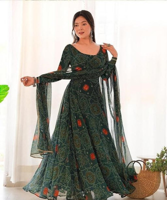 Apnisha Flared/A-line Gown(Green)