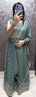 bkenterprise Anarkali Gown(Green)