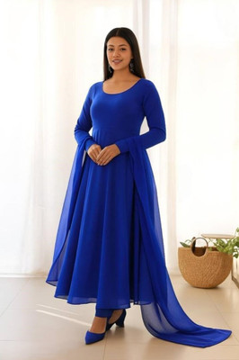 KAILASCREATION Anarkali Gown(Blue)
