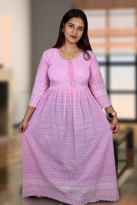 CAndi creation Flared/A-line Gown(Pink)