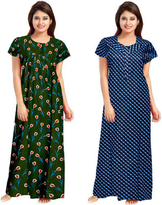 Radha Rani Crafts Creation Flared/A-line Gown(Blue)