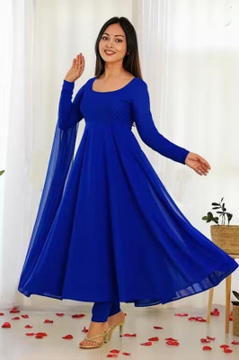 KELIFASHION Anarkali Gown(Black)