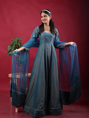 Pavora Anarkali Gown(Light Blue)