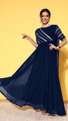 SANCIA Flared/A-line Gown(Blue)