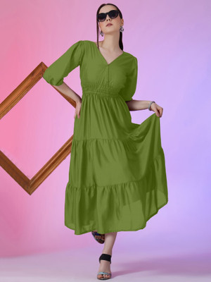 Vastani Enterprise Anarkali Gown(Light Green)