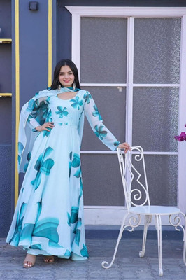 HELWIN DESIGNER Flared/A-line Gown(Light Blue)
