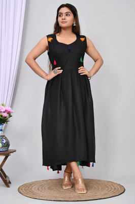 Mjsales Anarkali Gown(Black)