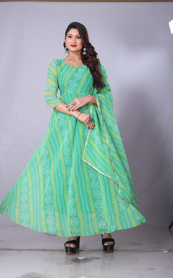 NIRYA FASHION Anarkali Gown(Green)
