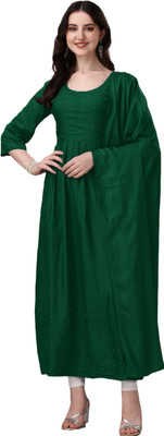 PANJURLI Flared/A-line Gown(Green)