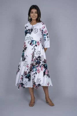 A N Enterprises Flared/A-line Gown(Multicolor)