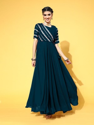 SANCIA Flared/A-line Gown(Blue)