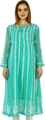SHREE SHYAM FEBRIC Anarkali Gown(Green)