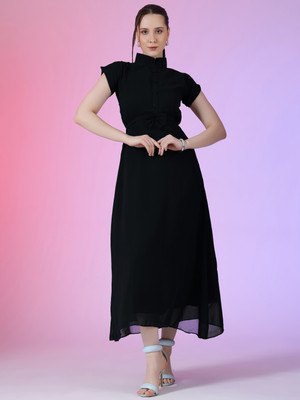 Classi Fashion Flared/A-line Gown(Black)
