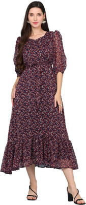 A Man's Impero Flared/A-line Gown(Maroon)