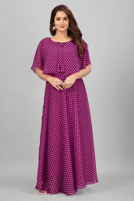 Lagertha Flared/A-line Gown(Purple)