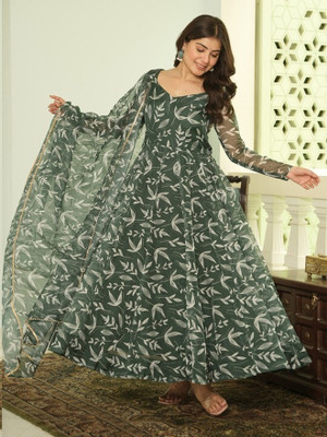 Tejanient Anarkali Gown(Grey)