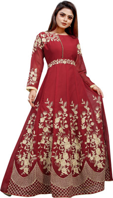 A To Z Cart Anarkali Gown(Red)