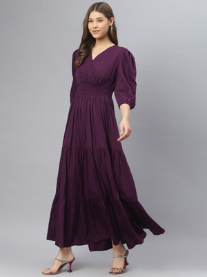 Vastani Enterprise Anarkali Gown(Purple)