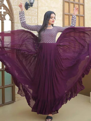 Primesky Anarkali Gown(Purple)