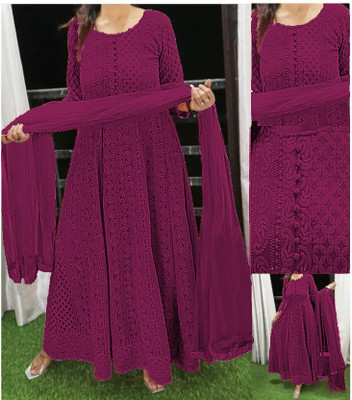 BLACK SCISSOR Flared/A-line Gown(Purple)