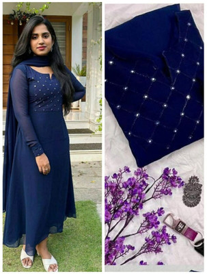 Panthcreation Anarkali Gown(Blue)