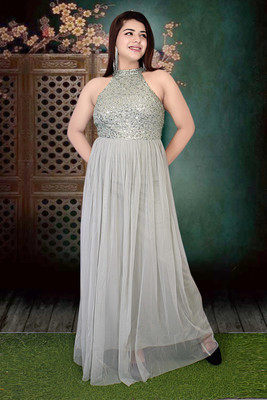 Tc Tabiya Collection Flared/A-line Gown(Grey)