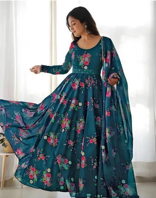 VIMURA FASHION Anarkali Gown(Blue)