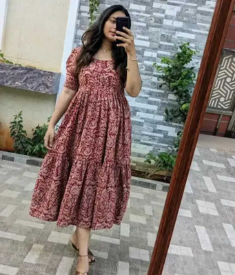 Harshiv Creation Anarkali Gown(Red)