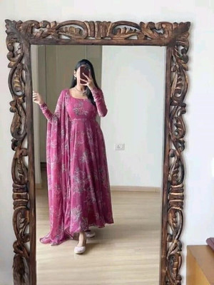 A A ITALIA Anarkali Gown(Pink)